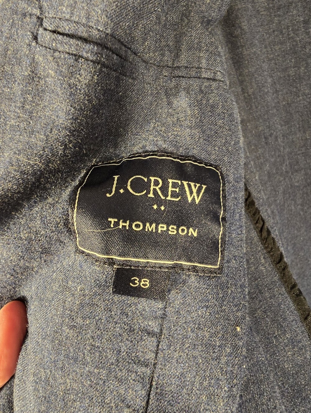 J.crew ThompsonCotton Blue 2 Button 5 Pocket Lightweight Chambray Blazer Mens 38 - Picture 14 of 16